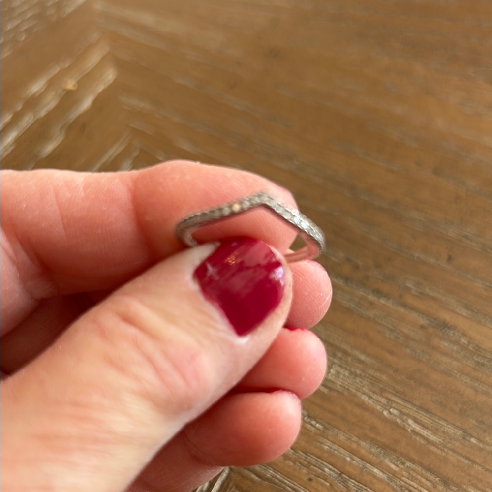 Silver Chevron Ring